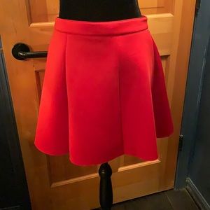 Sam Edelman Red Scuba Circle Skirt